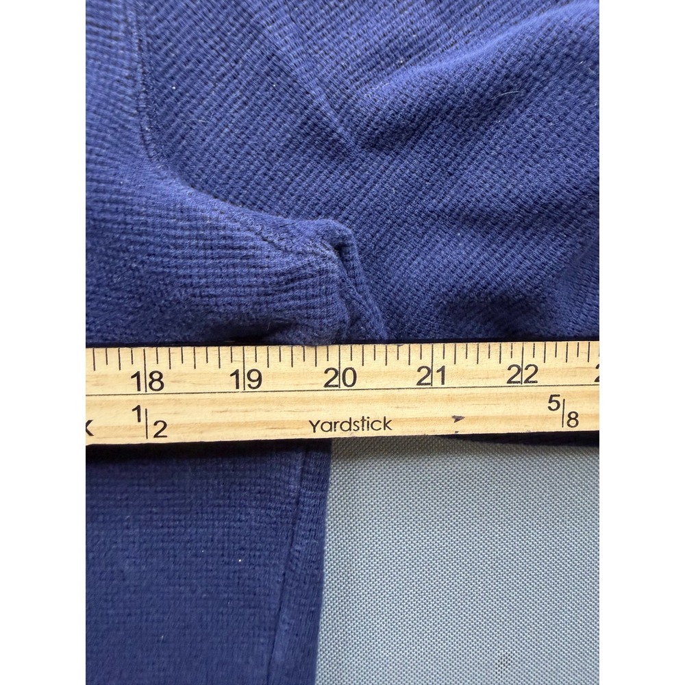 Polo Ralph Lauren Sleepwear Shirt Mens Navy Blue Waffle Knit Thermal Large - Picture 4 of 7